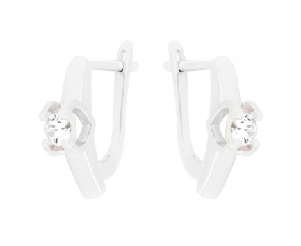 Серьги  из золота 585 пробы с бриллиантом 99-2-DD-E-000553