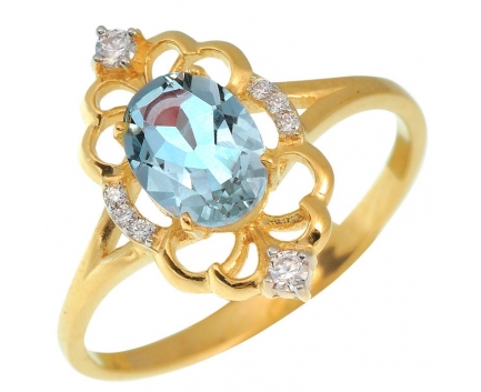 Кольцо  из серебра 925 пробы с топазом 23-9-BB-R-082677