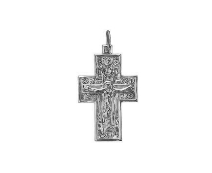 Подвеска -нательный крест из серебра 925 пробы с  23-5-00-P-008199