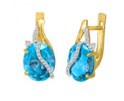 Серьги  из серебра 925 пробы с  23-9-BZ-E-083217