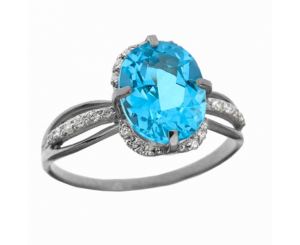 Кольцо  из серебра 925 пробы с топазом 23-5-BZ-R-082212