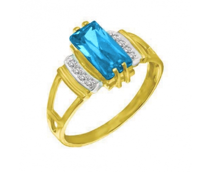 Кольцо  из серебра 925 пробы с топазом 23-9-BZ-R-082155