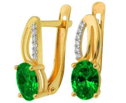 Серьги  из серебра 925 пробы с кварцем 23-9-QZ-E-083781