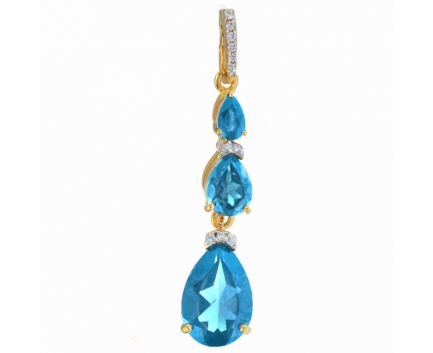 Подвеска  из серебра 925 пробы с топазом 23-9-BZ-P-085464