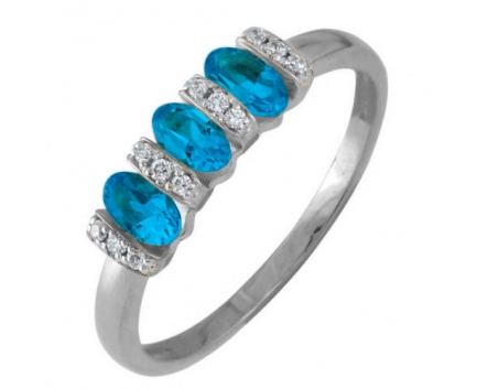 Кольцо  из серебра 925 пробы с топазом 23-5-BZ-R-082494