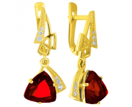 Серьги  из серебра 925 пробы с кварцем 23-9-ZQ-E-083600
