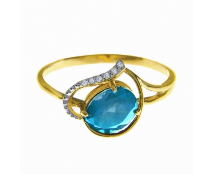Кольцо  из серебра 925 пробы с топазом 23-9-BZ-R-082294