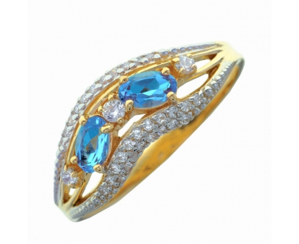 Кольцо  из серебра 925 пробы с топазом 23-9-BZ-R-082349