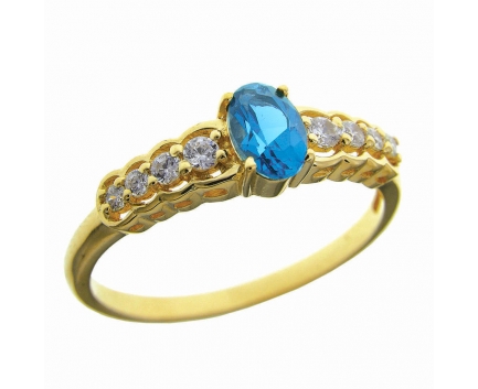 Кольцо  из серебра 925 пробы с топазом 23-9-BZ-R-082203