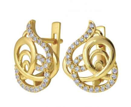 Серьги  из серебра 925 пробы с фианитом 23-9-ZZ-E-831016