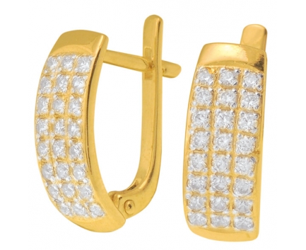 Серьги  из серебра 925 пробы с фианитом 23-9-ZZ-E-083887
