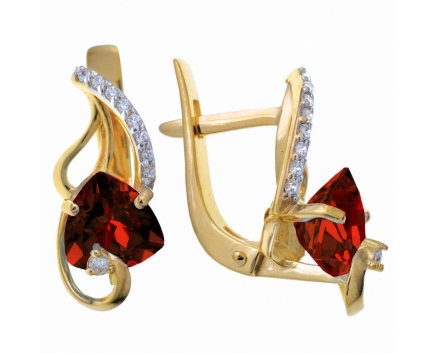 Серьги  из серебра 925 пробы с кварцем 23-9-ZQ-E-083329