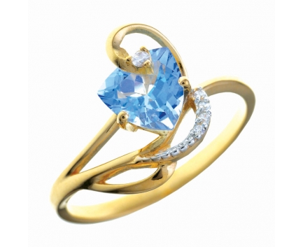 Кольцо  из серебра 925 пробы с топазом 23-9-BZ-R-082329