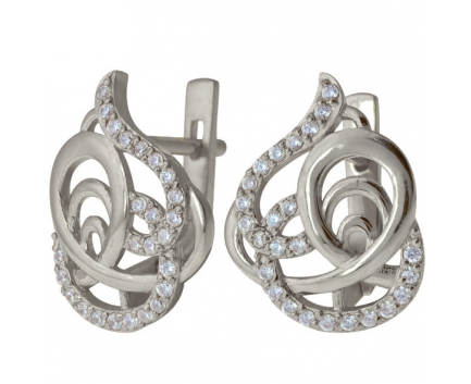 Серьги  из серебра 925 пробы с фианитом 23-5-ZZ-E-831016