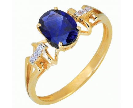 Кольцо  из серебра 925 пробы с сапфиром 23-9-SZ-R-082670