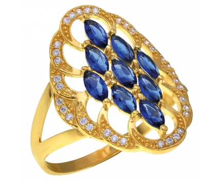 Кольцо  из серебра 925 пробы с сапфиром 23-9-SZ-R-821009