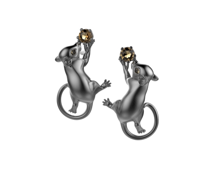 Серьги  из серебра 925 пробы с  29-8-BB-E-020068