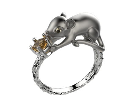 Кольцо  из серебра 925 пробы с топазом 29-8-BB-R-010536