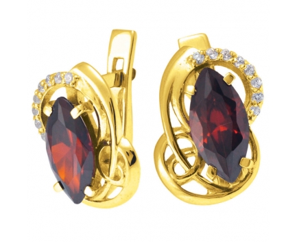 Серьги  из серебра 925 пробы с фианитом 23-9-ZQ-E-083606