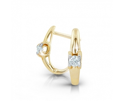 Серьги  из золота 585 пробы с бриллиантом 99-1-DD-E-000168