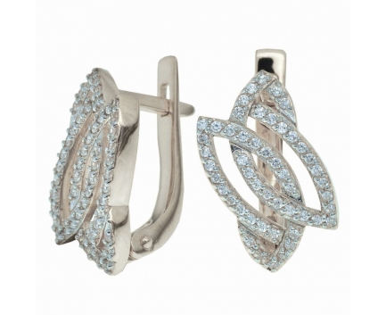 Серьги  из серебра 925 пробы с фианитом 23-5-ZZ-E-083343