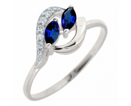 Кольцо  из серебра 925 пробы с сапфиром 23-5-SZ-R-082429