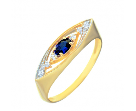 Кольцо  из серебра 925 пробы с сапфиром 23-9-SZ-R-082352