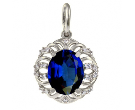Подвеска  из серебра 925 пробы с сапфиром 23-5-SZ-P-851116