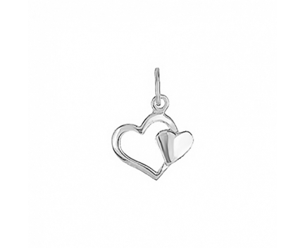 Подвеска «сердце» из серебра 925 пробы с  13-5-OO-P-00P001